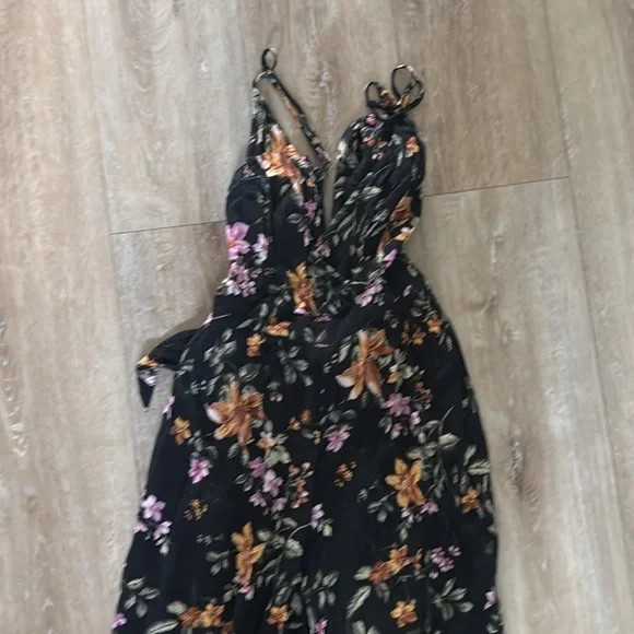 American Eagle Outfitters Floral Jumpsuit - Black and Multicolor - Picture 3 of 4